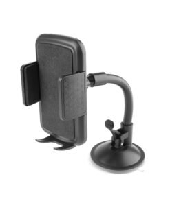 onn Car Phone Mount with Suction Cup for Windshield and Dashboard, 360° Viewing, Compatible with iPhone and Smartphones, Black - High Quality Product Image