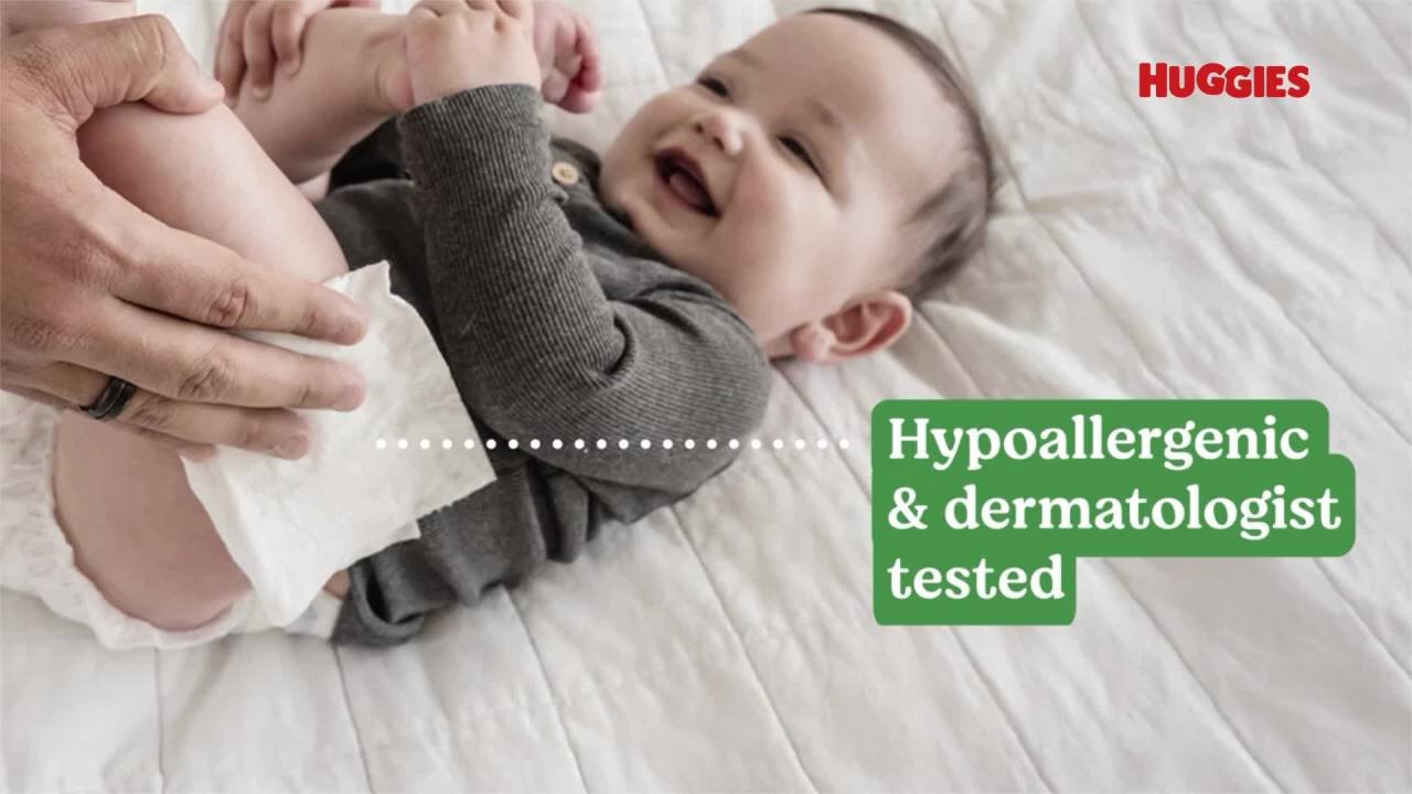 Huggies Natural Care Sensitive Baby Wipes, Unscented, 3 Pack, 168 Total Count (Select for More) - Image 2