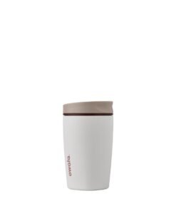 Owala SmoothSip Slider Insulated Stainless Steel Coffee Tumbler, Reusable Iced Coffee Cup, Hot Coffee Travel Mug, BPA Free 12 oz, Vanilla Bean