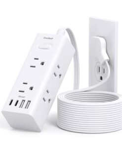 Alternative view of One Beat 10Ft Extension Cord with Multiple Outlets,Flat Plug Power Strip Surge Protector with 10 Ft Long Cord,6 Outlet 4 USB Ports (2USB C),Multi O...