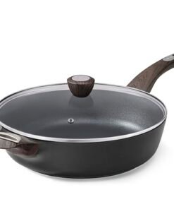 Alternative view of SENSARTE Nonstick Frying Pan Skillet with Lid, 12 Inch Large Deep Frying Pan, 5 Qt Non Stick Saute Pan with Cover, Induction Pan, Healthy Non Toxic...