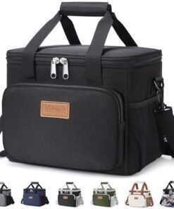 Alternative view of Lifewit Medium Lunch Bag Insulated Lunch Box Soft Cooler Cooling Tote for Adult Men Women, Black 12-Can (9L)