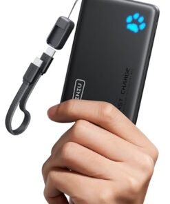 Alternative view of INIU Portable Charger, Ultra Slim 45W Fast Charging with Attached USB C Cable, Flight-Safe 10000mAh PD Power Bank Battery Pack, Travel Essential Ph...