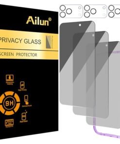 Alternative view of Ailun 3 Pack for iPhone 17 Pro Max Privacy Screen Protector [6.9 inch]+ 3 Pack Camera Lens Protector with Installation Frame,Dynamic Island Compati...