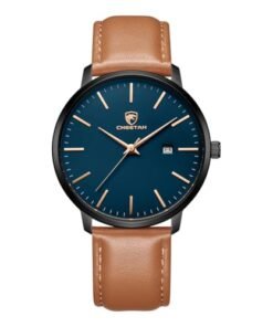 Alternative view of CHEETAH Minimalist Waterproof Quartz Watches for Men with Leather Strap, Auto Date