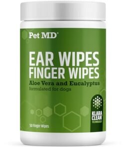 Alternative view of Dog Ear Cleaning Finger Wipes with Aloe Vera & Eucalyptus Oil – Veterinarian Formulated Pet Ear Wipes for Dog Ear Care – Made in USA – 50 Count