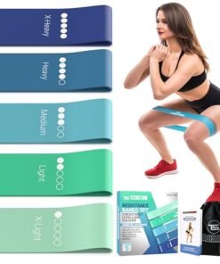 Alternative view of TechStone Resistance Bands Set for Men and Women, Pack of 5 Different Levels Elastic Band for Home Gym Long Exercise Workout – Great Fitness Equipm...