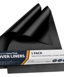 Alternative view of Oven Liners for Bottom of Oven - 2 Pack Large Heavy Duty Mats, 17”x25” Non-Stick Reusable Liner for Electric, Gas, Toaster Ovens, Grills - BPA & PF...