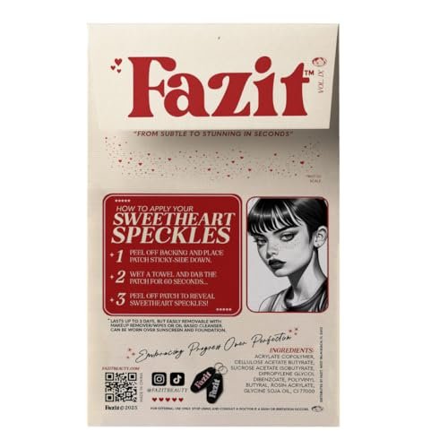 Fazit Makeup Patches - Sweetheart Speckles - Glow Up Make-Up Patches - Cute Glitter Makeup Accessories for Women - Cosmetic Glitter for Face - Image 3