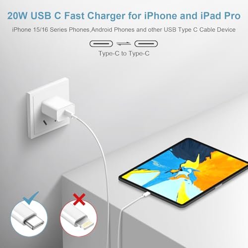 iPhone 17 16 15 Charger Fast Charging Type C Chargers USB C Charger Block iPhone 17 16 15 Air Pro Max Chargers with 6FT Cable for iPhone 17/17 Plus... - Image 7