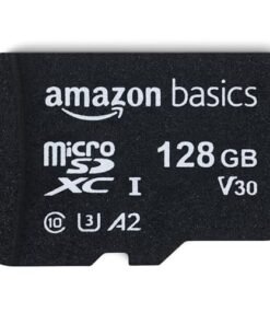 Alternative view of Amazon Basics Micro SDXC Memory Card with Full Size Adapter, A2, U3, Class 10, Read Speed up to 100 MB/s, 128 GB, Black