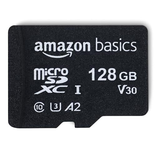 Amazon Basics Micro SDXC Memory Card with Full Size Adapter, A2, U3, Class 10, Read Speed up to 100 MB/s, 128 GB, Black - Image 2