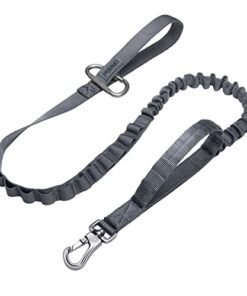 Alternative view of EXCELLENT ELITE SPANKER Tactical Bungee Dog Leash Military Adjustable Dog Leash Quick Release Elastic Leads Rope with 2 Control Handle（Grey