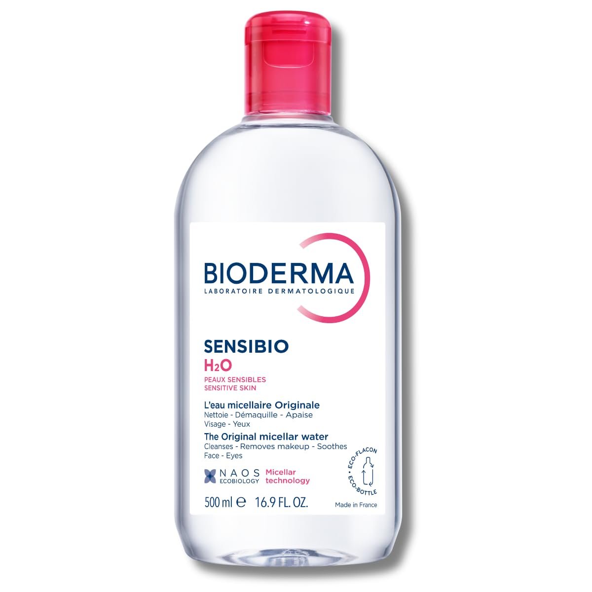 Bioderma – Sensibio – H2O Micellar Water – Makeup Remover Cleanser – Face Cleanser for Sensitive Skin