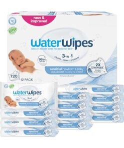 Alternative view of WaterWipes Sensitive+ Newborn & Baby Wipes, 3-In-1 Cleans, Cares, Protects, 99.9% Water, Unscented & Hypoallergenic, 720 Count