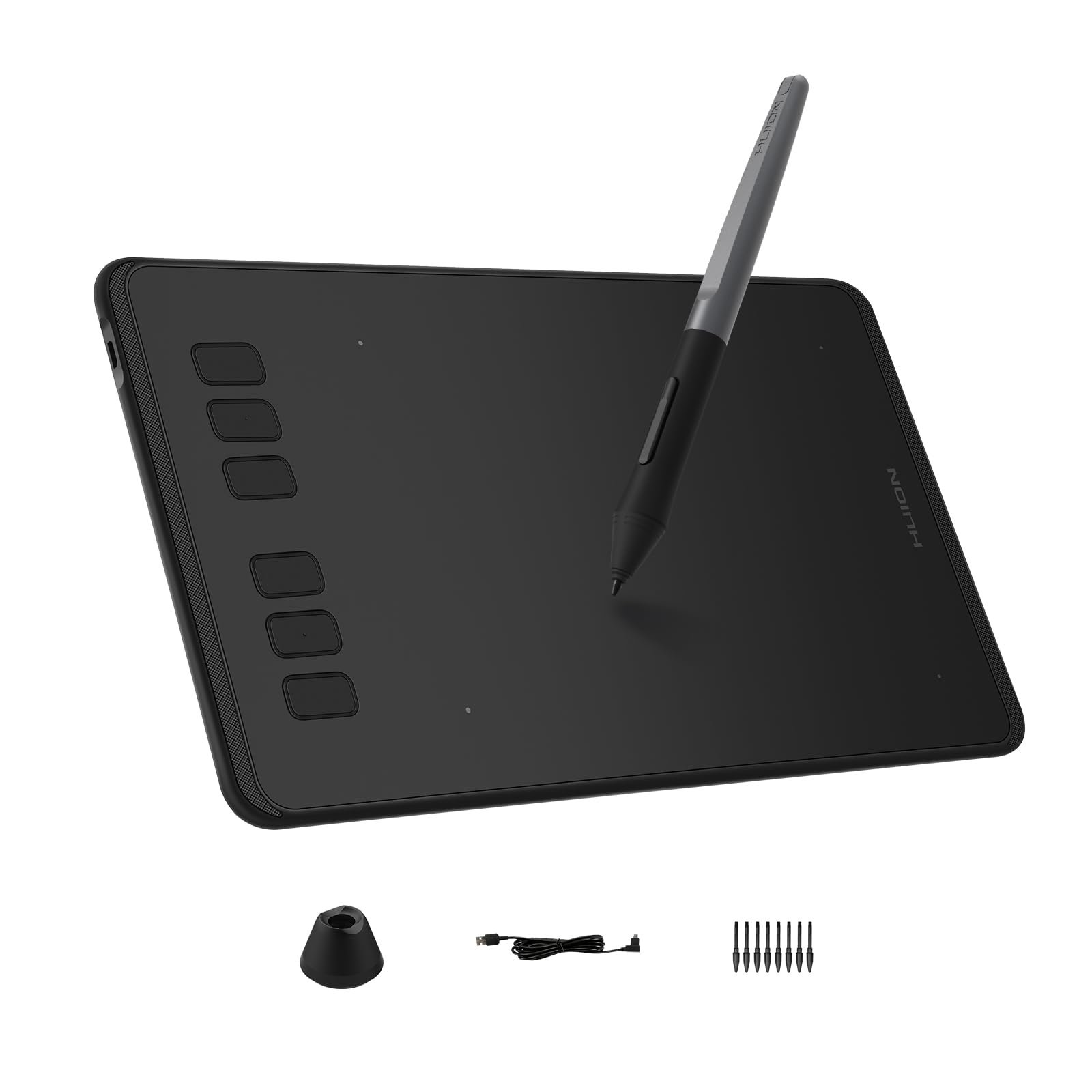 HUION Inspiroy H640P Drawing Tablet, 6×4 inch Digital Art with Battery-Free Stylus, 8192 Pen Pressure, 6 Hot Keys, Graphics Tablet for Drawing, Wri…