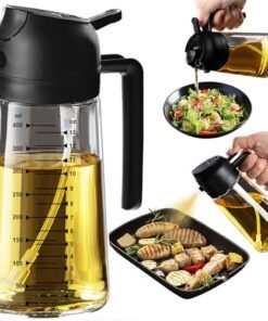 Alternative view of TrendPlain 16oz/470ml Glass Olive Oil Sprayer for Cooking – 2 in 1 Olive Oil Dispenser Bottle for Kitchen Gadgets and Air Fryer Accessories, Salad,...