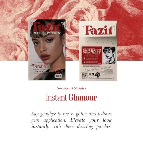 Fazit Makeup Patches - Sweetheart Speckles - Glow Up Make-Up Patches - Cute Glitter Makeup Accessories for Women - Cosmetic Glitter for Face - Image 7