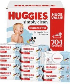 Alternative view of Huggies Simply Clean Unscented Baby Diaper Wipes, 11 Flip-Top Packs (704 Wipes Total), Packaging May Vary