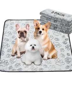 Alternative view of Qeils Reusable Puppy Pads, 2 Pack Washable Pee Pads for Dogs, Waterproof Non Slip Wee Wee pad, Absorbent and Leakproof Training Mats for Potty, Cra...