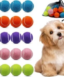 Alternative view of Magicorange Small Tennis Balls, 20 Pack 2 inch Tennis Balls for Dogs, Colorful Easy Catching Pet Dog Playing Ball with Mesh Bag for Easy Transport(...