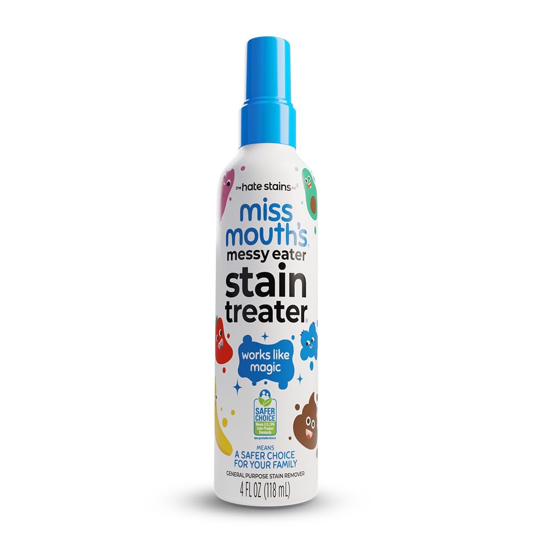 Miss Mouth’s Messy Eater Stain Treater Spray – 4oz Stain Remover – Newborn & Baby Essentials – No Dry Cleaning Food, Grease, Coffee Off Laundry, Un…