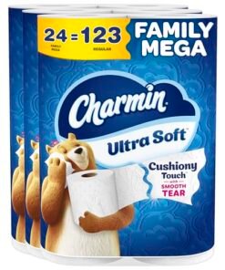 Alternative view of Charmin Ultra Soft Cushiony Touch Toilet Paper, 24 Family Mega = 123 Regular Rolls, White