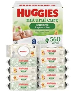 Alternative view of Huggies Natural Care Sensitive Baby Wipes, Unscented, Hypoallergenic, 99% Purified Water, 10 Flip-Top Packs (560 Wipes Total)