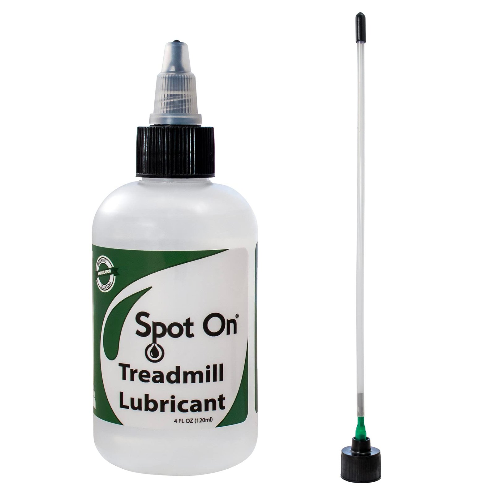 Treadmill Belt Lubricant – Made in The USA – Patented 8 inch Application Tube and Precision Twist Cap – 100% Pure Silicone – Spot On