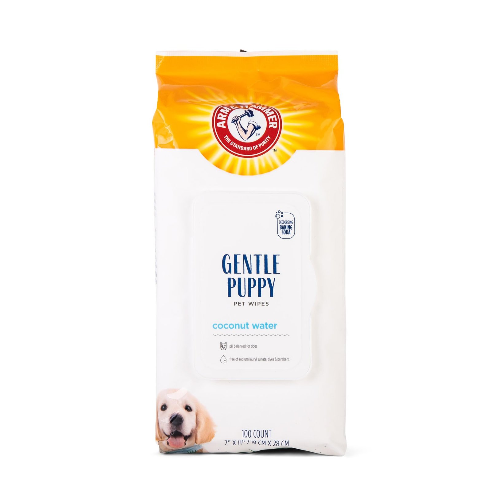 Arm & Hammer Dog Grooming Wipes, Deodorizing Dog Cleaning Wipes with Coconut Water, Gentle for Dogs and Puppies, Paraben and Sulfate Free Formula, …