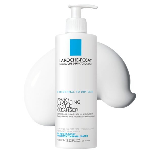 La Roche-Posay Toleriane Hydrating Gentle Face Cleanser, Hydrating Facial Cleanser With Niacinamide + Ceramides, Daily Face Wash For Dry Skin To No…