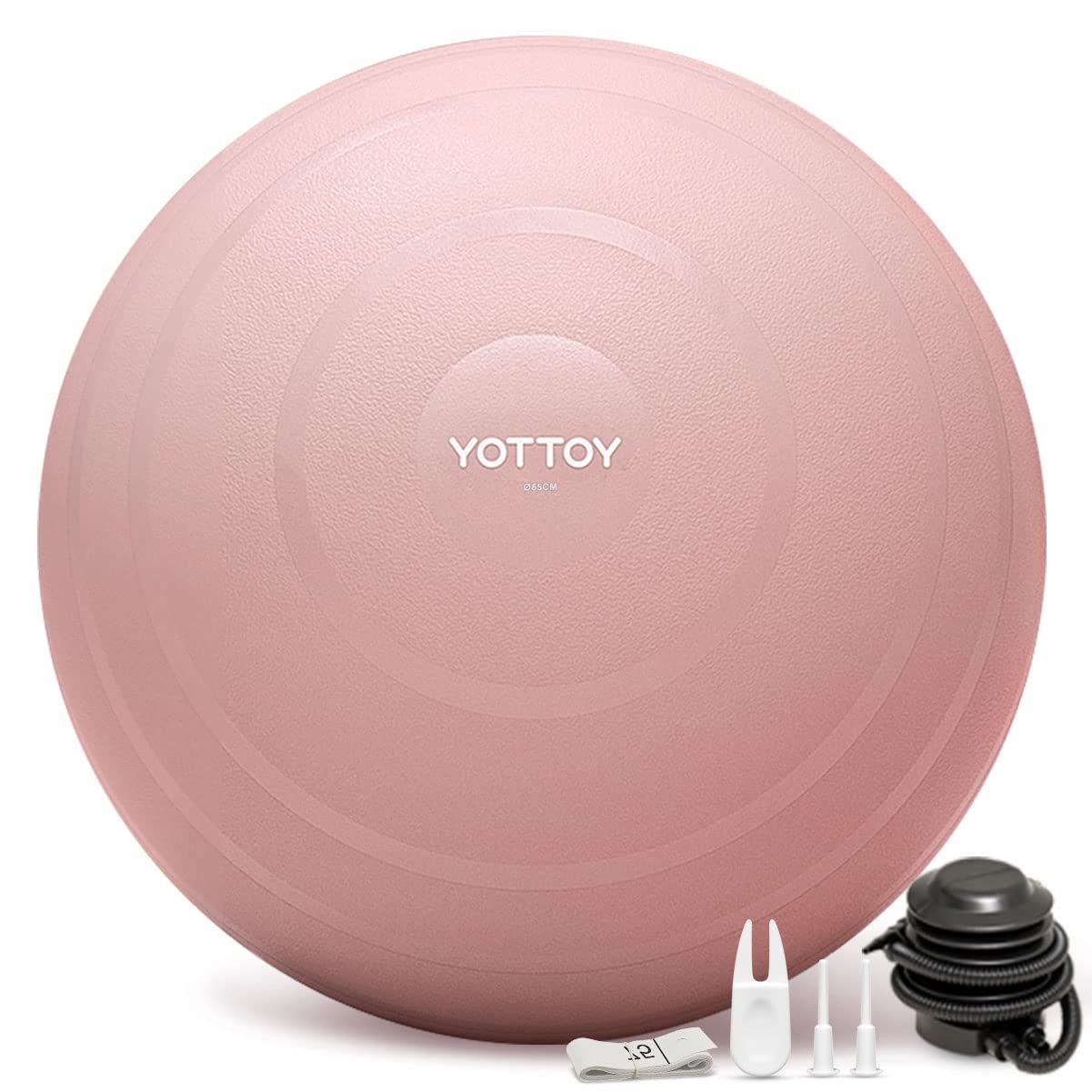 YOTTOY Anti-Burst Exercise Ball for Working Out, Yoga & Pregnancy, Extra Thick Workout Ball for Physical Therapy & Fitness
