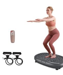 EILISON FitMaxx 3D XL Vibration Plate Exercise Machine - Whole Body Workout Vibration Platform w/Loop Bands - Lymphatic Drainage Machine for Weight...