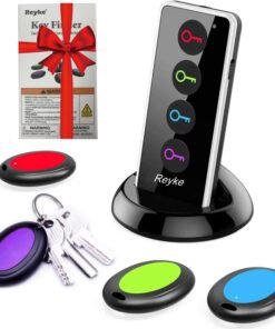 Reyke Key Finder, 80dB+ RF Item Locator Tags with 131ft. Working Range, Wireless Remote Tracker for Wallet, Phone, Glasses, Pet, 1 RF Transmitter &...