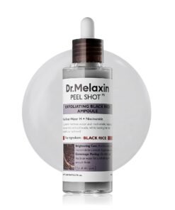 Dr.Melaxin Peel Shot Glow Black Rice Peeling Ampoule 80ml, Dead Skin Remover Gentle Exfoliating with Rice Water Extract, AHA BHA, Niacinamide, Dail...