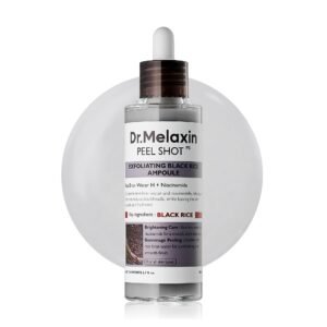 Dr.Melaxin Peel Shot Glow Black Rice Peeling Ampoule 80ml, Dead Skin Remover Gentle Exfoliating with Rice Water Extract, AHA BHA, Niacinamide, Dail...