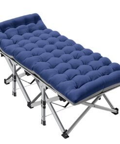 ABORON Camping Cot for Adult 28" Extra Wide, Heavy-Duty 1200D Oxford Cot for Sleeping, Portable Folding Camp Bed with Mat & Carry Bag