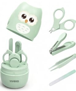 Baby Nail Kit, 4-in-1 Baby Nail Care Set with Cute Case, Baby Nail Clippers, Scissors, Nail File & Tweezers, Baby Manicure Kit and Pedicure kit for...