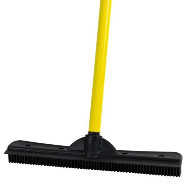 FURemover Original Pet Hair Rubber Broom with Squeegee, with 58″ Telescopic Handle for Carpet, Tile and Hardwood