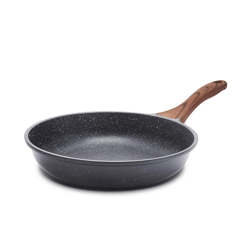 SENSARTE Nonstick Frying Pan Skillet, Swiss Granite Coating Omelette Pan, Healthy Stone Cookware Chef’s Pan, PFOA Free (8/9.5/10/11/12.5 Inch) (9.5…