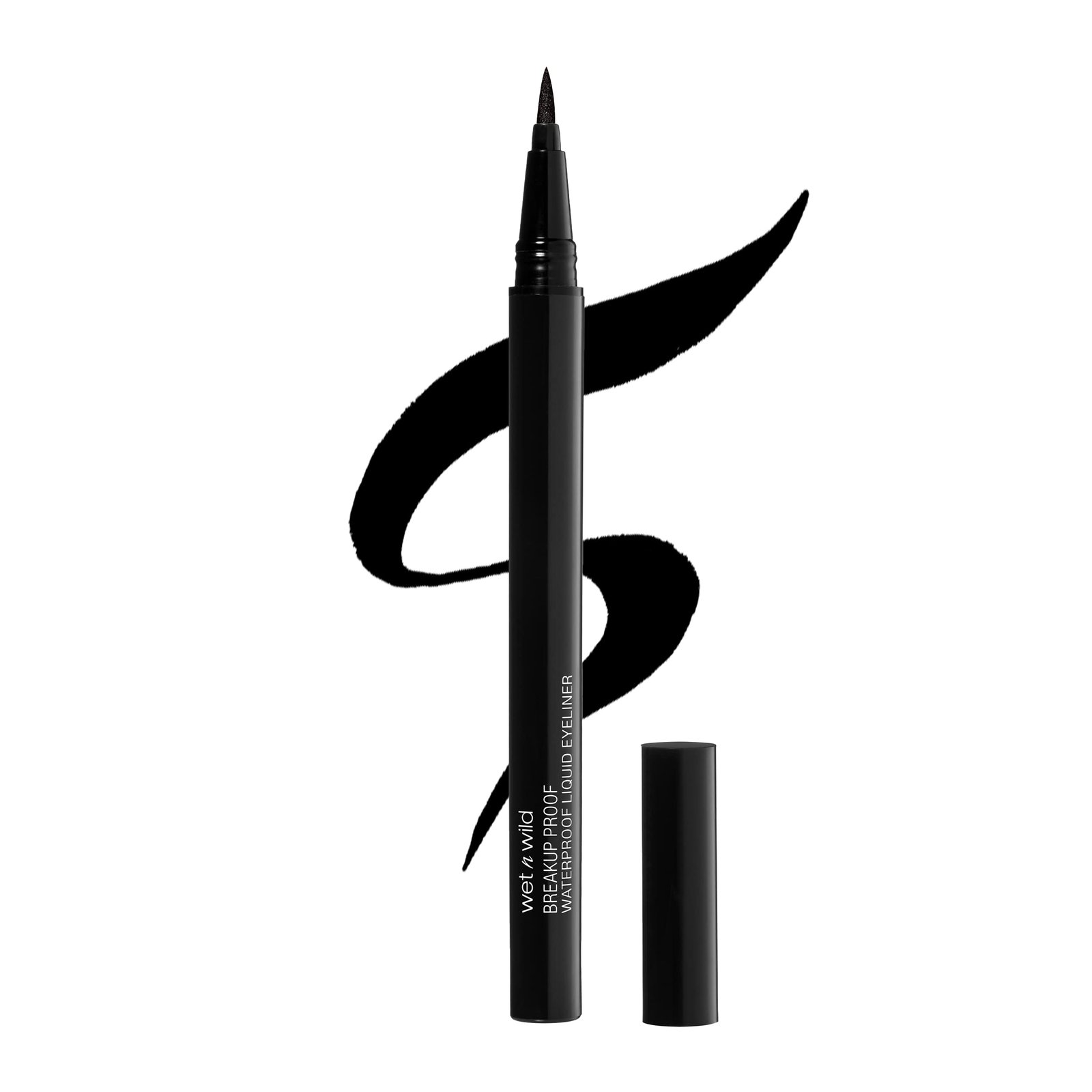 wet n wild Mega Last Breakup Proof Liquid Eyeliner – Ultra-Fine Brush, Waterproof, 16-Hour Long-Lasting Wear- Cruelty-Free & Vegan – Black