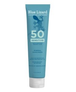 Blue Lizard Sensitive Mineral SPF 50 Sunscreen Lotion, 100% Mineral Sunscreen, UVA/UVB Protection, Infused with organic Aloe Vera, Soothes and Hydr...