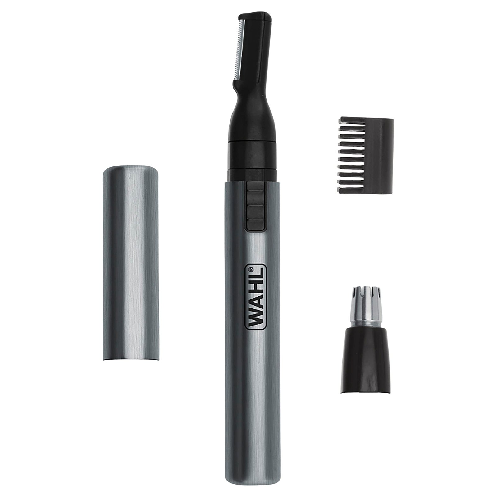 Wahl Micro Groomsman Battery Personal Trimmer for Hygienic Grooming with Rinseable, Interchangeable Heads for Eyebrows, Neckline, Nose, Ears, & Oth…
