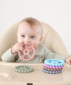 Alternative view of 3 Pack Ring Teether Baby Infant Toys, Baby Essentials, Silicone Teething Ring Toys for Babies 0-6 Months, Seposeve Toddler Teethers 6-12 Months 12-...