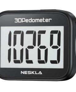 3D Pedometer for Walking, Simple Step Counter with Large Digital Display, Step Tracker with Removable Clip Lanyard, Accurately Track Steps for Men ...