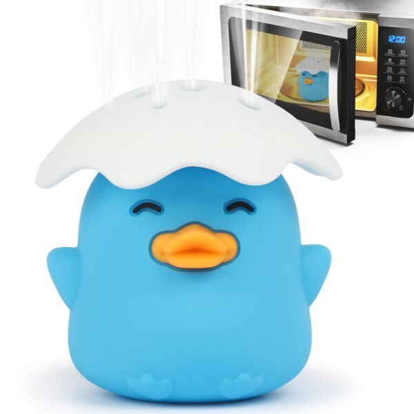 Microwave Steam Cleaner, Duck Microwave Cleaner, Just Add Vinegar and Water, Cut Cleaning Time by Half, Kitchen Gifts Accessories Gadgets (Blue)
