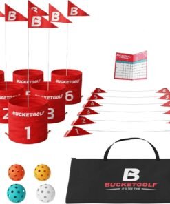 bucketgolf Game The Original Ultimate Backyard Lawn Golf Game for Family, Adults and Kids - Portable 6 Hole Golf Course Play Outdoor, Lawn, Park, B...