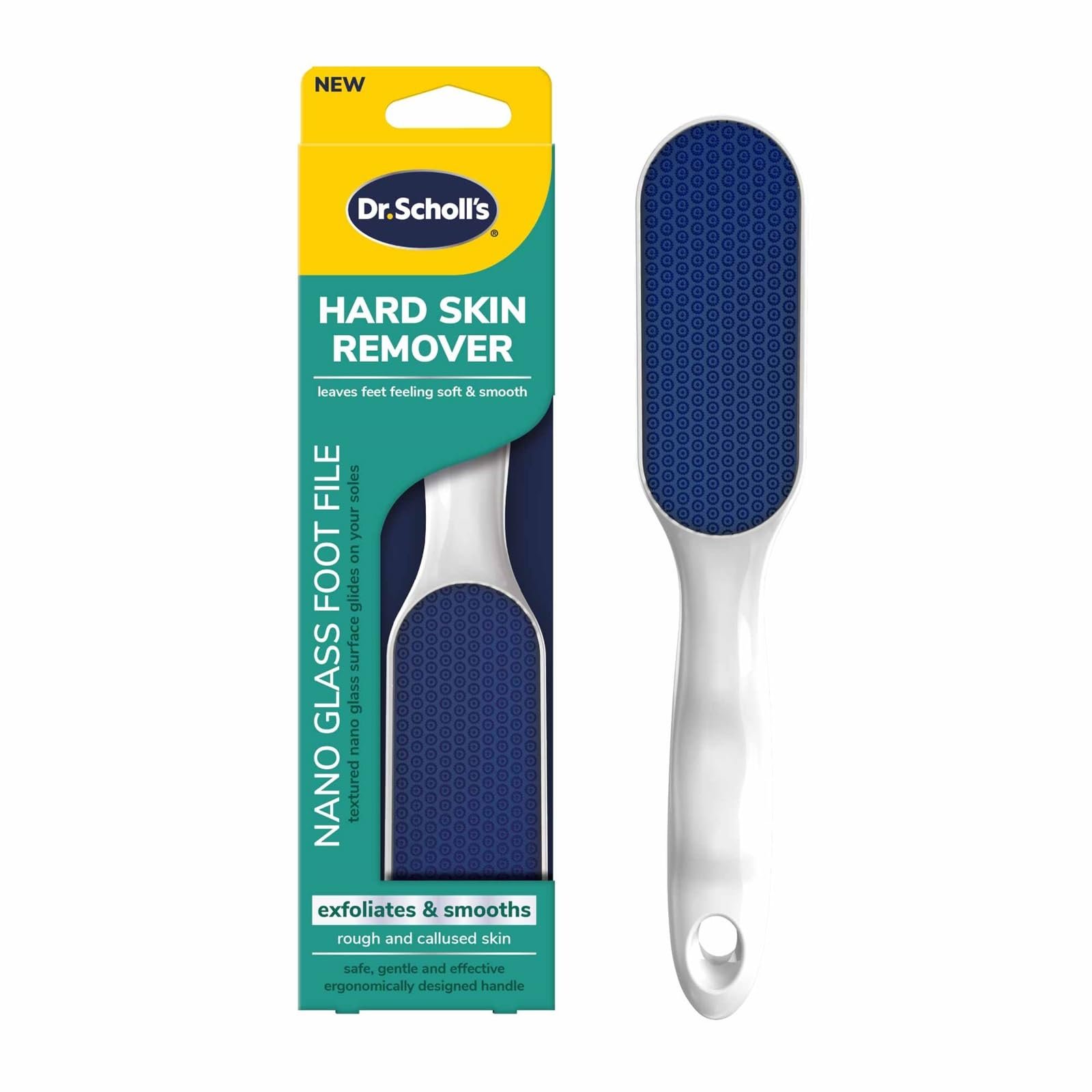 Dr. Scholl’s Hard Skin Remover Nano Glass Foot File – Foot Callus Remover, Durable Foot Scrubber, Dead Skin Remover, Hygienic Pedicure Tool, Long L…