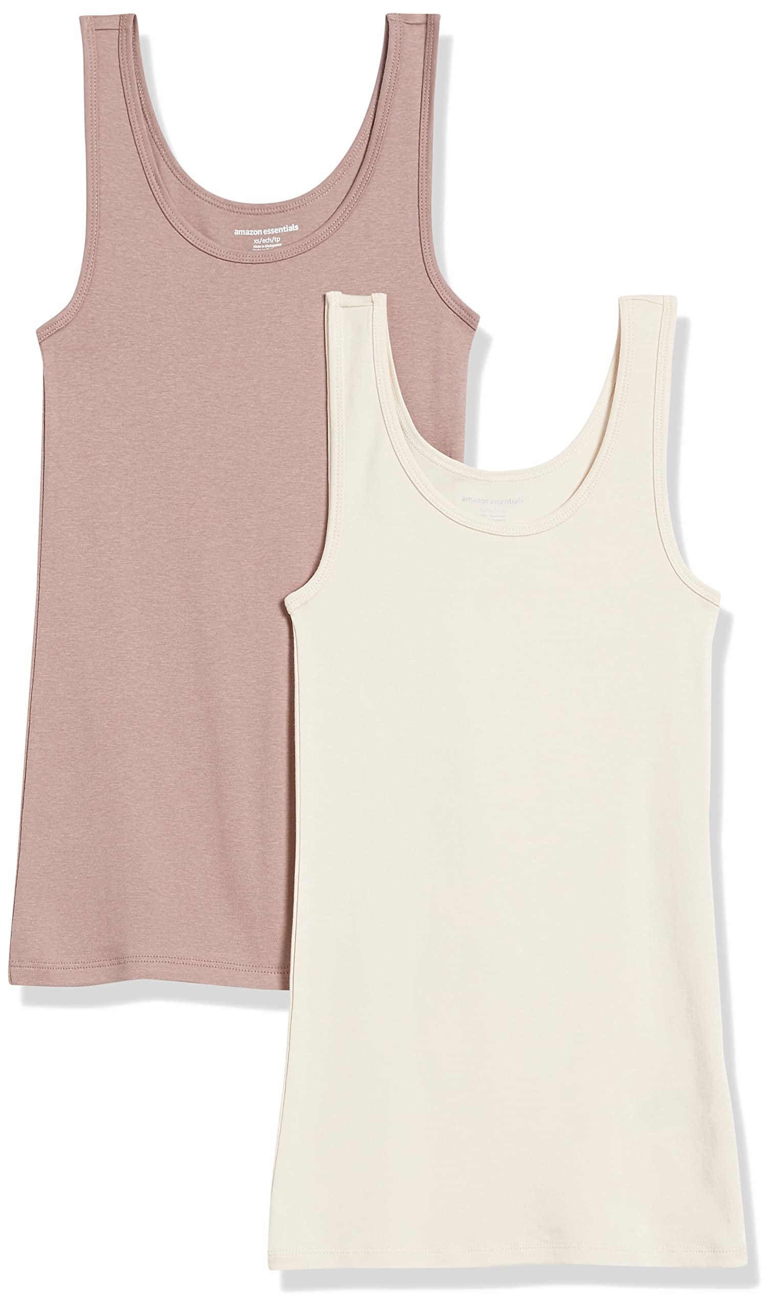 Amazon Essentials Women’s Slim-Fit Tank Top, Pack of 2