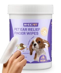 HICC PET Ear Cleaner Finger Wipes for Dogs & Cats, Vet-Recommended Dog Ear Infection Treatment to Relief Itching & Inflammation, Remove Wax, Dirt &...